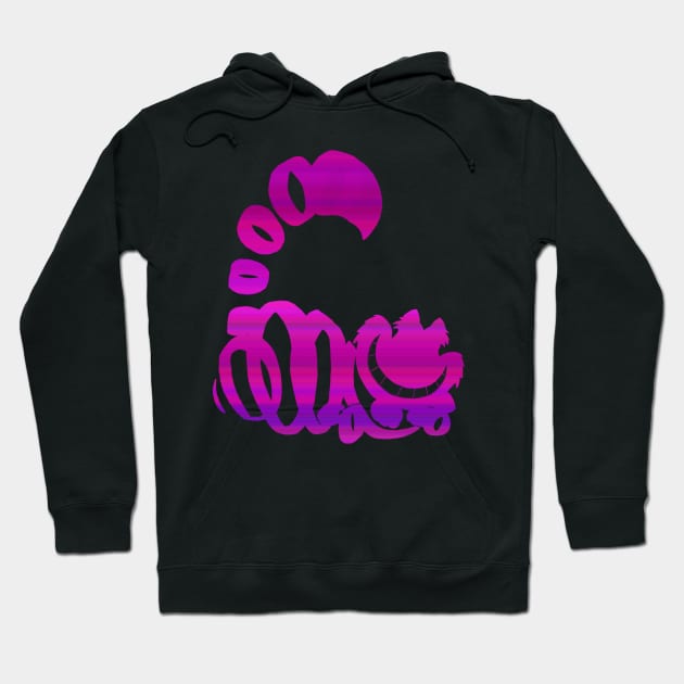 Cheshire Cat Ombre Silhouette Hoodie by ijsw